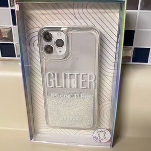 Merkury glitter iPhone 11 Pro case white iridescen